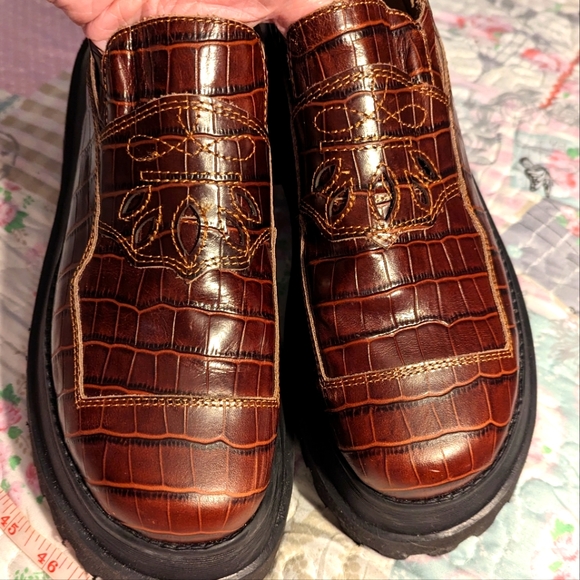 Free People Crocodile print platform loafers UNISEX (W-10)(M-9.5) - Picture 11 of 11